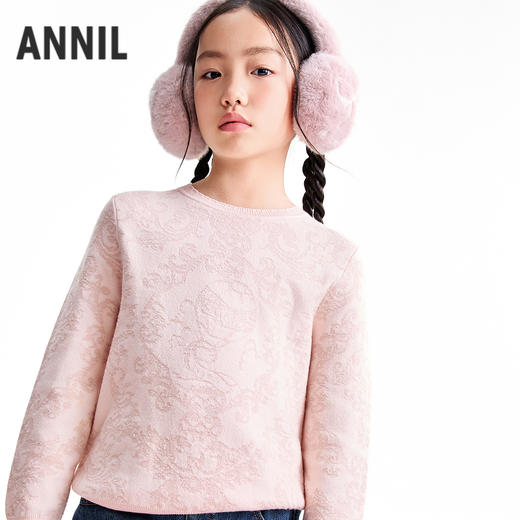 【实体店同款】女童长袖针织衫冬季新款安奈儿童装AG544050 商品图2