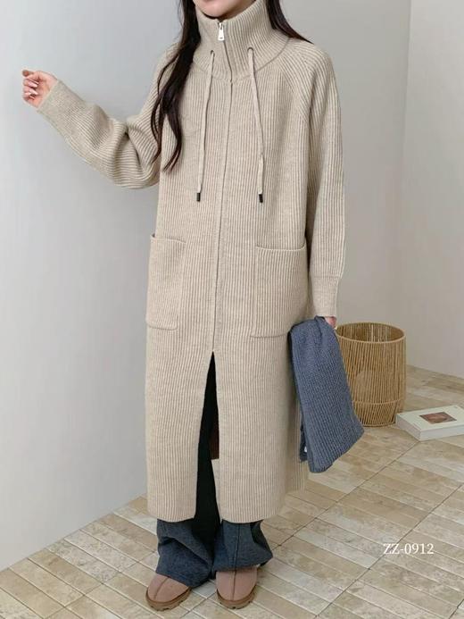 过膝长款针织羊毛开衫！2025秋冬新款宽松慵懒风毛外套女款！ 商品图2