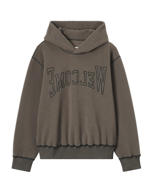 女款字母刺绣羊毛连帽卫衣016 商品图0