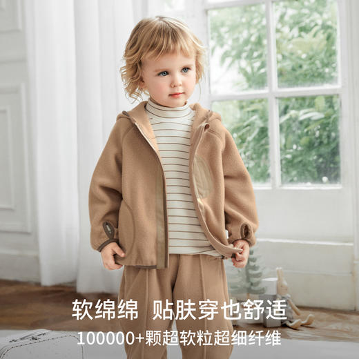 【宝宝服饰】嫚熙童装儿童摇粒绒外套秋冬保暖男女童宝宝百搭外套 商品图2