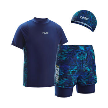 小猪托尼男童泳衣儿童泳衣分体胖童游泳衣青少年泳衣6-15岁大童泳衣套装 商品图3