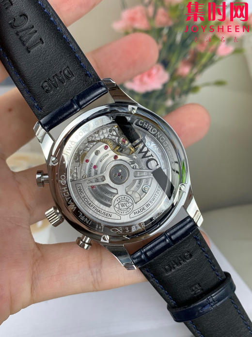 新品 IWC万国表 ZF葡萄牙系列IW371605 葡计透底 新款葡计背透款 白盘蓝针 男士腕表 丹东7750机 商品图5