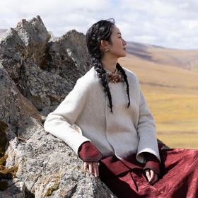 牧衣游原创渐变色佰分佰羊毛毡外套 限量福利款 月绊不支持会员折