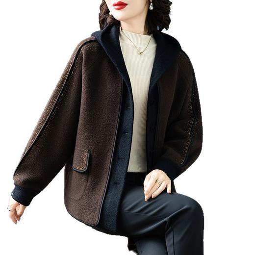 妈妈秋装针织外套洋气时尚2025新款50岁中老年女秋冬加厚呢子大衣 商品图4