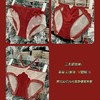 【“红”运当头❗️颜值蕾丝内裤】穿「红」吸好运，潮流新色系安可拉红，穿出性感蜜桃小翘臀， pink日系甜美蕾丝内裤，裸感舒适，超薄透气，女士镂空低腰三角裤露臀新年本命年红内裤L 商品缩略图4