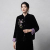 【林栖设计小店】真丝丝绒绵羊毛棉衣2025秋冬新款珠片绣花国风优雅外套女1954192 商品缩略图8