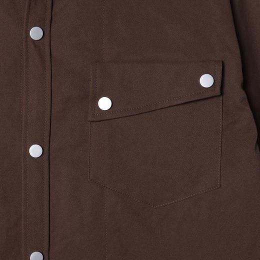 26178SDSA男士秋冬新款痞帅男装高街拼接格子翻领假两件衬衫百搭时尚 商品图2