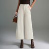 MYX毛呢加厚通勤七分裤高腰A字显瘦阔腿裤2025年冬款垂感修身直筒裤 商品缩略图0