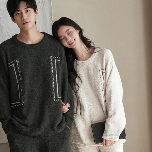 【暖阳】2025冬季珊瑚绒睡衣情侣装可外穿舒适半边绒加厚家居服秋季小众 商品图5