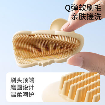 光多拉婴幼儿洗头刷新生儿洗发硅胶梳搓澡按摩刷宝宝洗头神器去头垢刷子 商品图2