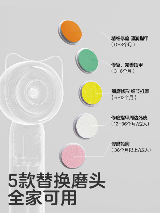 KUB可优比电动婴儿磨甲器指甲打磨器指甲剪新生专用宝宝护理用品 商品图2