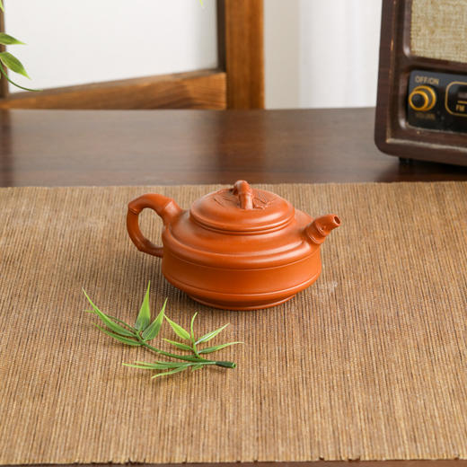 徐云翔双线竹鼓壶原矿朱泥全手工 约210cc 商品图2