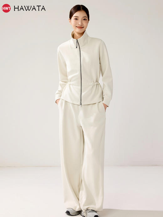 哈瓦塔两穿砂洗高腰显高显瘦休闲套装 H350153 商品图1