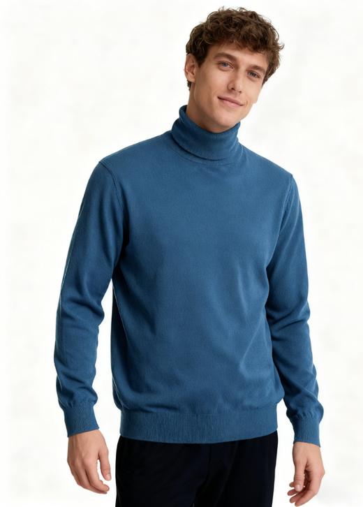 【可机洗不缩水】【轻奢百分百精纺羊毛】2025秋冬男士内蒙80支意式风超细羊毛针织 商品图2