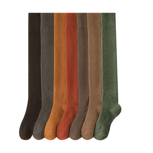 超值两条装【加绒加厚毛圈！保暖加倍】修饰身形，告别大粗腿，过膝袜女秋冬日系jk高筒袜冬季长筒袜加厚毛圈保暖长袜子女潮。rc 商品图2