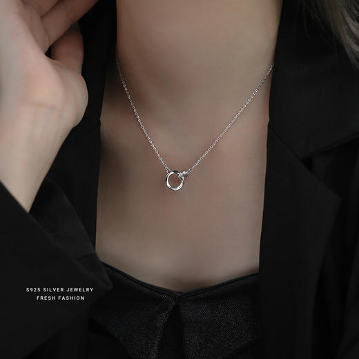 【回环热恋】S999纯银莫比乌斯情侣项链【YXS-A464A】 商品图2