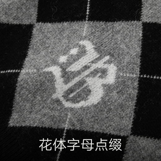 gxg.jeans男装 黑色棋盘格含羊毛开襟毛衣针织衫线衫外套25冬热卖 商品图4