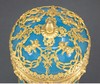 独角鹿西洋古董 19世纪法国出品新古典主义风格天使火炬主题铜鎏金精雕装饰蛋形蓝色欧泊水晶珍宝盒 商品缩略图4