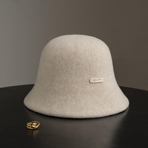 小莎同款 | 疯帽子 100纯羊毛渔夫帽女 25秋冬新简约静奢通勤纯色百搭盆帽子 商品图2