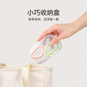 英氏（YEEHOO）宝宝学吃饭训练叉勺婴儿学习自主进食辅食勺儿童勺子餐具叉子 商品图4