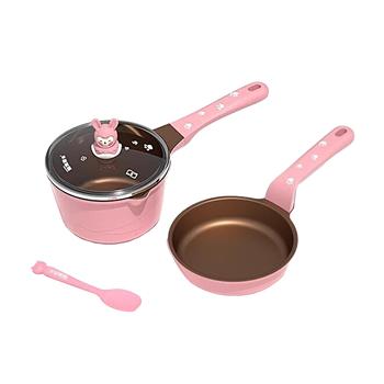 Didinika婴儿辅食锅小奶锅宝宝不粘锅麦饭石煎煮一体迷你牛奶锅+煎锅16cm 商品图7