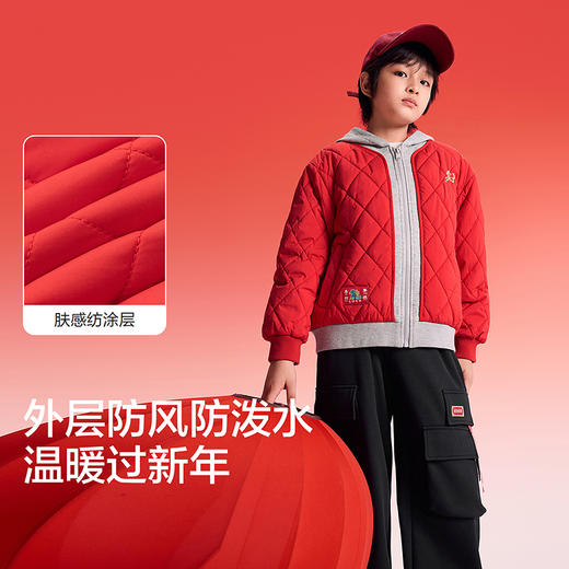 【balaOne】巴拉巴拉童装儿童外套男女童2025年新款春装棉服拼接 商品图3