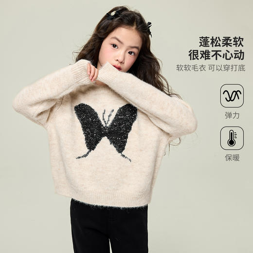 亮片蝴蝶结毛衣 商品图3