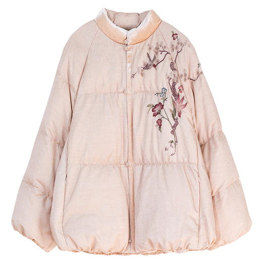 牧衣游原创 丝棉手绣高蓬松红嘴雁羽绒服外套炒色加厚保暖 九歌行 商品图4