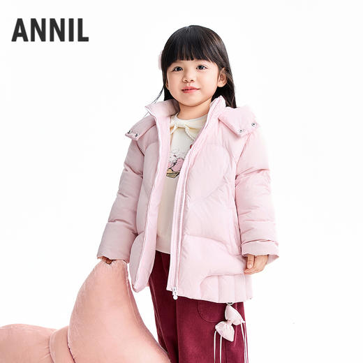 【实体店同款】女童中长款羽绒服冬季新款安奈儿童装XG545045 商品图2