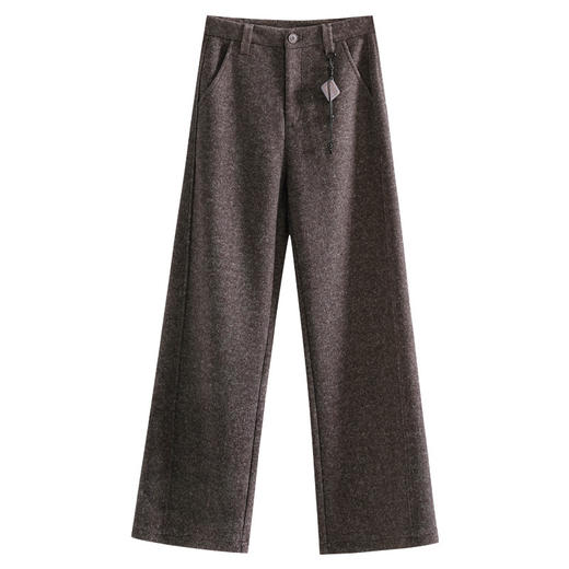 MYX毛呢加厚九分西装裤垂感修身高腰直筒裤2025年冬款显瘦时尚阔腿裤 商品图4