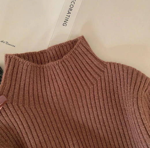【终于等到现货‼️69.9/2件】儿童秋冬季打底衫半高领毛衣针织纯色弹力男女童上衣百搭简约韩版聚 商品图10