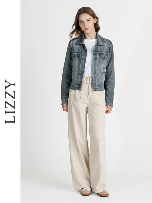 LIZZY早秋休闲帅气洗水牛仔都市个性短外套8131 商品图2