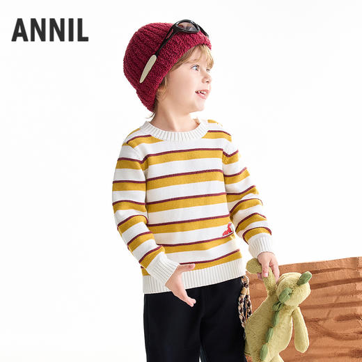 【实体店同款】男童圆领长袖针织衫冬季新款安奈儿童装XB544017 商品图0
