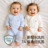 贝瑞加（Babyprints）新生儿连体衣2件装婴儿纯棉衣服初生宝宝内衣长袖薄款爬服 白黄52 商品缩略图7