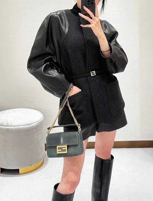 女款口袋拼皮外套011 商品图1