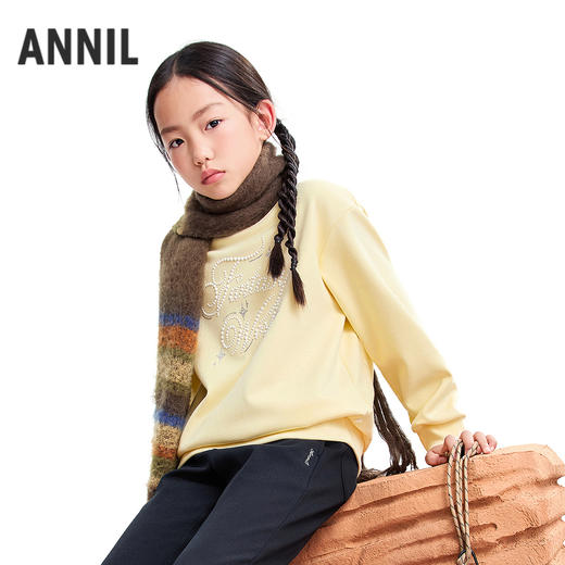 【实体店同款】女童圆领长袖卫衣冬季新款安奈儿童装AG541419 商品图1