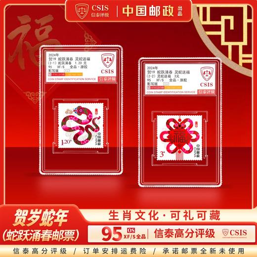 【中国邮政】2025乙巳蛇年贺岁邮票两枚小盒首发纪念珍藏（信泰评级） 商品图0