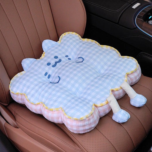 自然醒三维立体PP棉格子喵花瓣坐垫QYL 商品图12