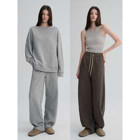 MAISON CECILE 三色|全棉舒适简约百搭慵懒风圆领卫衣/抽绳长裤