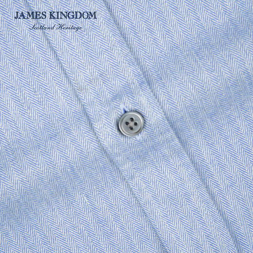 【棉羊绒衬衫】占姆士秋冬新品棉羊绒条纹衬衫男士高端商务休闲保暖衬衫 商品图4