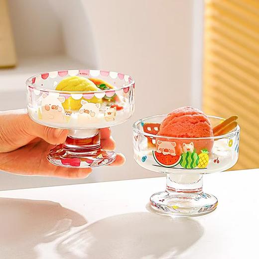 4楼Eubelle欧蓓 川岛屋&lulu猪联名 可爱冰淇淋杯玻璃杯200ml 活动价：23.8元 商品图4