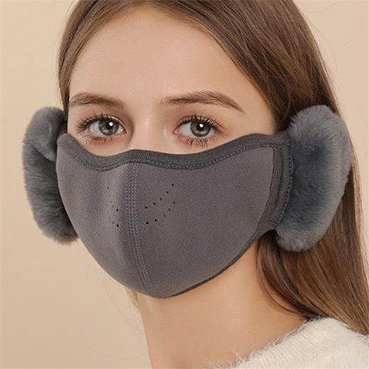 【加绒加厚骑行防风一体透气耳套】保暖口罩男女冬季高颜值护耳防寒面罩 商品图4