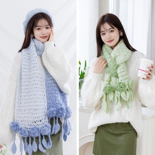 苏苏姐家恋冬围巾梦羽手工diy编织钩针毛线团自制围巾材料包 商品图2