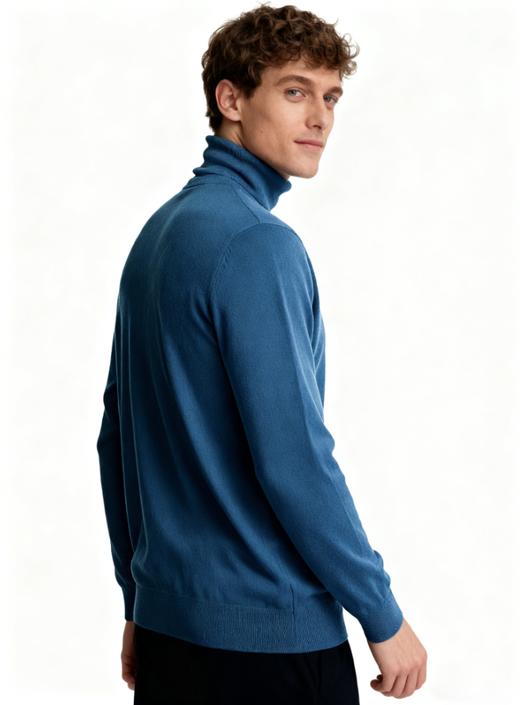 【可机洗不缩水】【轻奢百分百精纺羊毛】2025秋冬男士内蒙80支意式风超细羊毛针织 商品图3