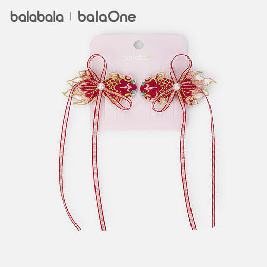 【balaOne】巴拉巴拉儿童饰品女童发夹2025年新款冬装小童国风萌 商品图1