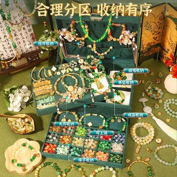 梦多福儿童串珠玩具diy手工女孩生日礼物6古风材料包8头发饰套装10礼盒9 商品图6