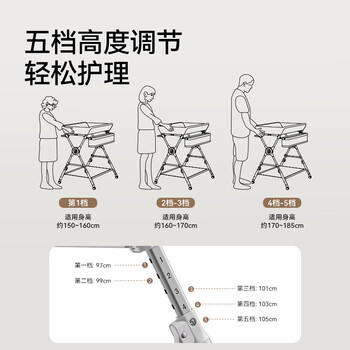 英氏（YEEHOO）尿布台新生婴儿护理台宝宝换衣按摩抚触洗澡可折叠移动婴儿床 商品图6