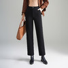 MYX松紧腰通勤时尚小直筒裤垂坠感修身九分裤2025冬款遮胯显瘦烟管裤 商品缩略图0