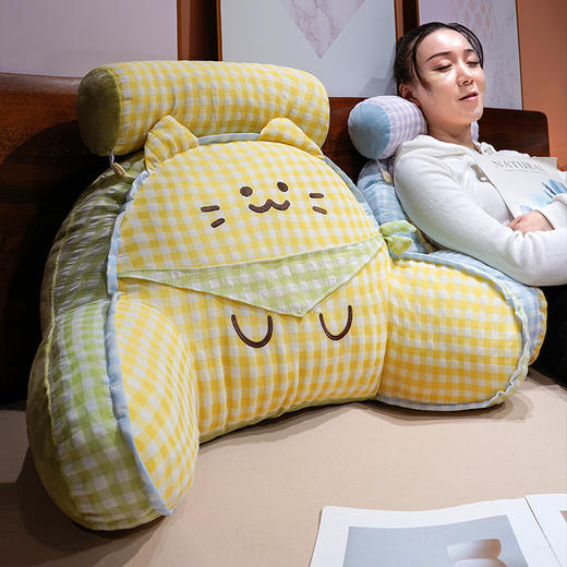 自然醒方巾喵格子拥抱式腰靠QYL 商品图11