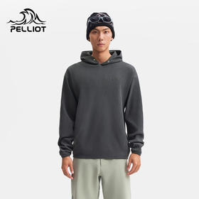 【山系】伯希和户外长袖T恤男女同款亲肤透气连帽卫衣华夫格上衣